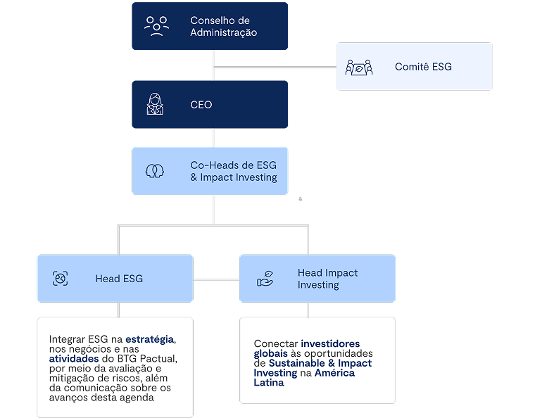 Ogranograma da Estrutura de Gestão ESG & Impact Investing
